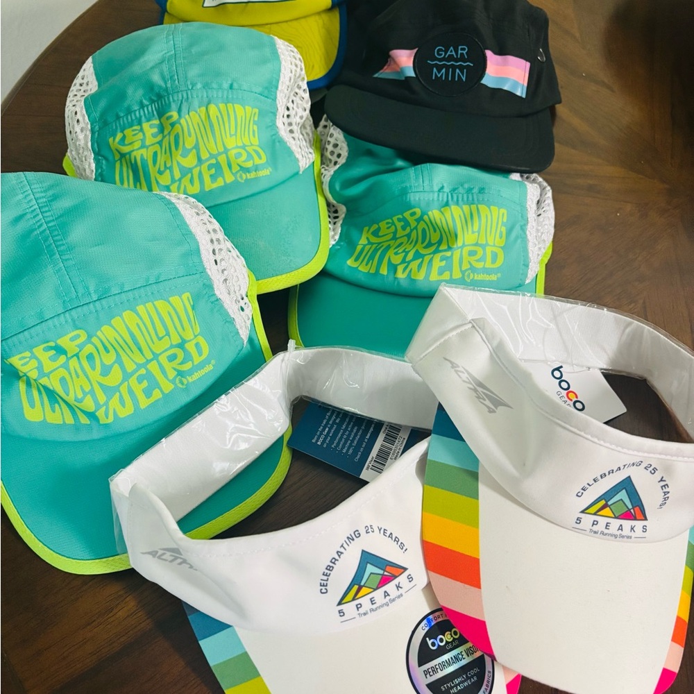 Bulk new and like new running caps